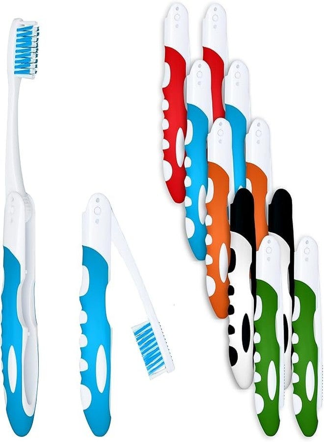 Wrixty Foldable Travel Toothbrush, Portable Soft Bristles Toothbrushes Adults Size Collapsible Medium Bristle Brushes Individually Wrapped Good for School Hiking Camping (3) - Image 1